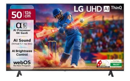 LG 126 cm (50 inches) UR7500 AI Series 4K Ultra HD (3840 x 2160) Smart webOS LED TV 50UR7500PSC