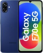 Samsung Galaxy F70e 5G (Spotlight Blue, 4 GB RAM128 GB) | 6000 mAh Battery | 6.74" PLS LCD Display | Dimensity 6300 | Octa Core Processor |