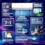Haier 1.5 Ton 4 Star AI Climate Control Smart Split AC (5250 Watts, Copper, Wi-Fi, 4-Way Swing, Triple Inverter, 7 in 1, Frost Self Clean, HD Filter, Cools at 60°C - HSU18K-PYAIR4BN-INV, White - Image 2
