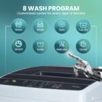 Haier 7 Kg 5 Star Fully Automatic Top Load Washing Machine with Oceanus Wave Drum, Magic Filter, 8 Wash Programs (HWM70-AE, Moonlight Silver, Stainless Steel Drum, 15 Mins Quick Wash) - Image 4