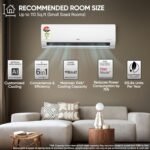 LG 1 Ton 4 Star,New star rated,DUAL Inverter Split AC (Copper, AI Convertible 6-in-1 with VIRAAT Mode,Faster Cooling & Energy Saving, 4 Way Swing, HD Filter with AntiVirus Protection,AS-Q13JNYE,White) - Image 4