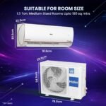 Haier 1.5 Ton 4 Star AI Climate Control Smart Split AC (5250 Watts, Copper, Wi-Fi, 4-Way Swing, Triple Inverter, 7 in 1, Frost Self Clean, HD Filter, Cools at 60°C - HSU18K-PYAIR4BN-INV, White - Image 7