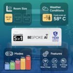 Samsung 1 Ton 5 Star,New Star rated Bespoke AI Inverter Smart Split AC (WiFi, Energy Saving, Voice Control, Powerful Cooling, Copper, Digital Inverter, 4 Way swing,5 Step Convertible,AR50H12D1ZHNNA) - Image 3
