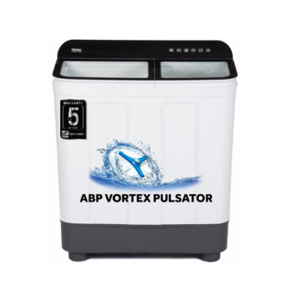 Haier 8.5 Kg 5 Star Voltex Pulsator Semi-Automatic Top Load Washing Machine (HTW85-178BK, 2023 Model, Black)