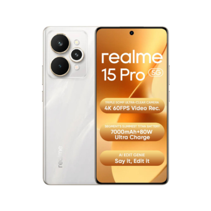 realme 15 Pro 5G Smartphone 8+256GB,4K 60FPS,144Hz HyperGlow 4D Curve Display,7000mAh Battery,80W SuperVOOC, Camera Triple 50MP, Snapdragon 7 Gen 4, IP69, Silver