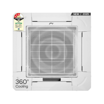Godrej 2 Ton 3 Star, 360° Cooling, Anti Freeze Protection, Turbo Mode, Self Clean Technology, Pure Air Filter, Fixed Speed Cassette AC (Copper, AC 2.0T CFC 24FTC3 4YA, White)
