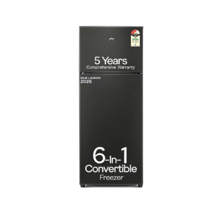 Godrej 244 L 3 Star 5 Years Comprehensive New Launch | Convertible Freezer | 95%+ Food Surface Disinfection | Double Door Refrigerator (2026 Model, RT EONVALOR 280CN RCIF FS ST, Fossil Steel)
