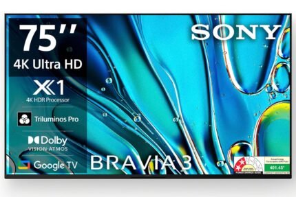 Sony BRAVIA 3 Series 189 cm (75 inches) 4K Ultra HD AI Smart LED Google TV K-75S30 (Black)