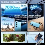 realme NARZO 90x 5G (Flash Blue,6GB+128GB) | 7000mAh + 60W Biggest Battery & Fastest Charging in the Segment* | 144Hz Bright Display | Sony 50MP AI Rear Camera | AI Assist | 400% Ultra Boom Speaker - Image 11