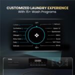 Haier 8 Kg 5 Star Powered by AI-DBT with PuriSteam, 525mm Super Drum Fully Automatic Front Load Washing Machine (EFL80-IM12IBIEBK, Inverter Motor with In-Built Heater, Stainless Steel Drum, Black) - Image 4