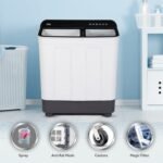 Haier 8.5 Kg 5 Star Voltex Pulsator Semi-Automatic Top Load Washing Machine (HTW85-178BK, 2023 Model, Black) - Image 6