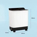Haier 8.5 Kg 5 Star Voltex Pulsator Semi-Automatic Top Load Washing Machine (HTW85-178BK, 2023 Model, Black) - Image 2