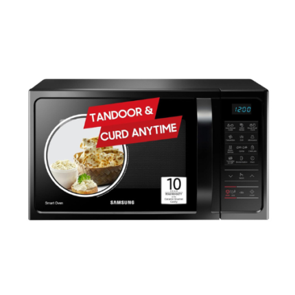Samsung 28L, Convection Microwave Oven with Curd Making (MC28A5013AK/TL, Black, Ceramic Enamel Cavity with 10 Year Warranty)