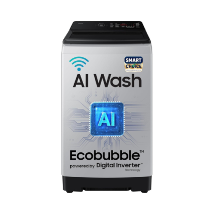 Samsung Smart Choice 10 Kg, 5 Star, AI Wash, AI Energy Mode, Wi-Fi, Ecobubble, AI VRT+, Soft Closing Door, Digital Inverter, Fully-Automatic Top Load Washing Machine (WA80F10E2LTL, Lavender Gray)