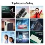 Samsung Galaxy M56 5G Mobile (Light Green,8GB RAM,128GB Storage)| Segment's Slimmest|Gorilla Glass Victus+| 10 Bit HDR Video| 50MP Camera| AI | Vapour Cooling Chamber| Lag-free Gaming| Without Charger - Image 2