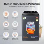 VW V10 HeatPro 10 Kg 5 Star Fully-Automatic Top Loading Washing Machine with In-built Heater (Black) - Image 2