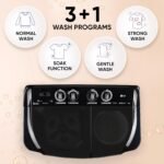 LG 11.5 kg, 5 Star, Roller Jet Pulsator with Soak, Wind Jet Dry Technology, Semi-Automatic Top Load Washing Machine (2025 Model, P115ASDAZ, Smart Filter & Rat Away feature) - Image 3