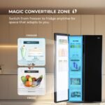 Haier 602L 3Star 2 Door Side by Side Frost Free Refrigerator|100% Convertible|Expert Inverter Technology|Digital Display Panel|Triple Twist Ice Maker|Deo Fresh Technology (HRS-682KS, Black Steel) - Image 6