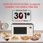 LG 28 L Scan-To-Cook Wi-Fi Enabled Charcoal Convection Microwave Oven (MJEN286UBW, Black, Beige Door, 301 Auto Cook Menu, Bar-be-queing at home, 30 Heart Healthy Recipes, Diet Fry & Multicook Tawa) - Image 7
