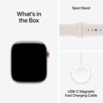 Apple Watch Series 11 GPS 46mm Rose Gold Aluminium Case with Light Blush Sport Band - M/L - Image 6