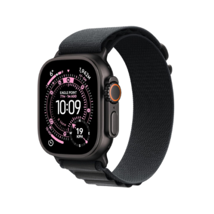 Apple Watch Ultra 3 GPS + Cellular 49mm Black Titanium Case with Black Alpine Loop - Medium