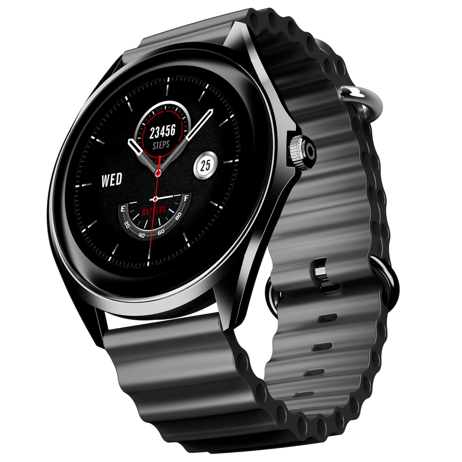 A1 Boat Ultima Aeris 1.43" AMOLED Display, 1000 nits Brightness, Ultra Slim 8mm Metal Build, IP68, Auto HR & SpO2 Monitoring, Sleep & Stress Tracking, Stylish Smartwatch for Men & Women (Active Black) - Image 1
