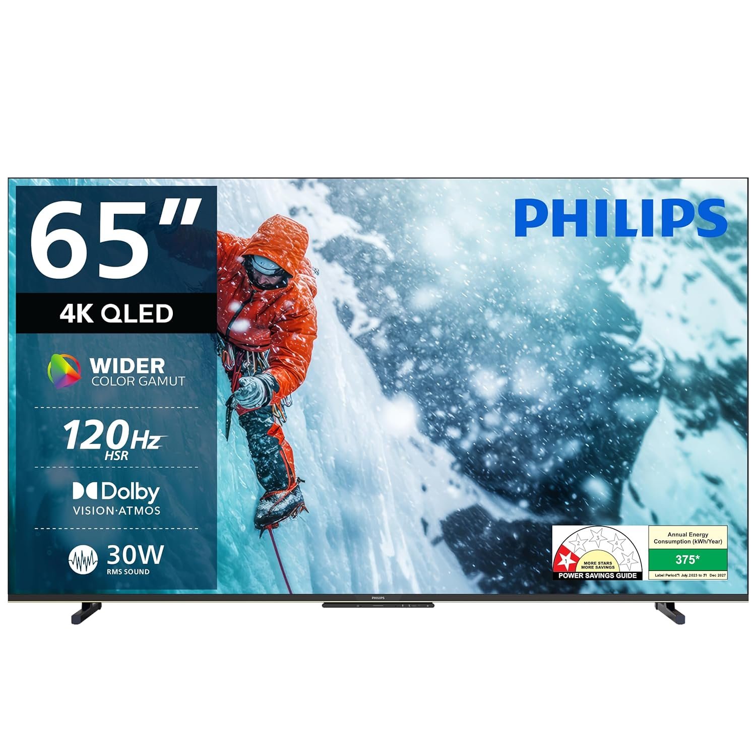 A1 Philips 165 cm (65 inches) 8100 Series 4K Ultra HD Smart QLED Google TV 65PQT8100/94 - Image 1