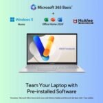 ASUS Vivobook 15, Intel Core i3 13th Gen 1315U, 12GB RAM, 512GB SSD, FHD 15.6", Windows 11, Office Home 2024, Cool Silver, 1.7Kg, X1504VA-BQ331WS, Intel UHD iGPU, Thin & Light, 42Whrs Laptop - Image 6
