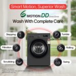 LG 7 Kg, 5 Star, DD Technology, Steam Wash, 6 Motion DD, Fully-Automatic Front Load Washing Machine (FHB1207Z2M, Allergy Care, In-Built Heater, Touch Panel, Middle Black - Image 8