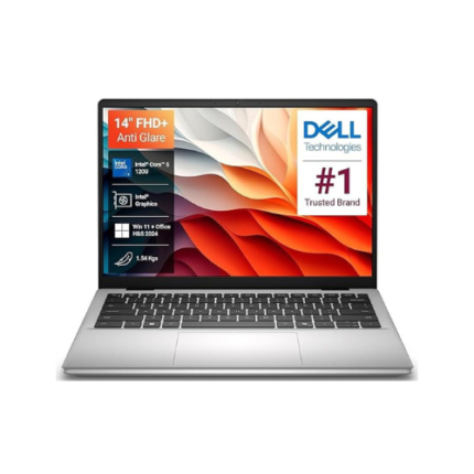 Dell 14, Intel 14th Generation Intel Core 5, (16GB DDR5, 512GB) FHD+ 14"/35.56cm 300 Nits, Backlit Keyboard + FPR, Windows 11, Microsoft Office Home 2024, Platinum Silver, 1.54Kg Thin & Light Laptop