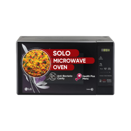 LG 20 L Solo Microwave Oven (MS2043BP, Black, Health plus Menu, I-Wave Technology, Indian Cuisine, Even Reheat & Defrost, Auto Cook Menu, Anti-Bacterial Cavity & Steam Clean)