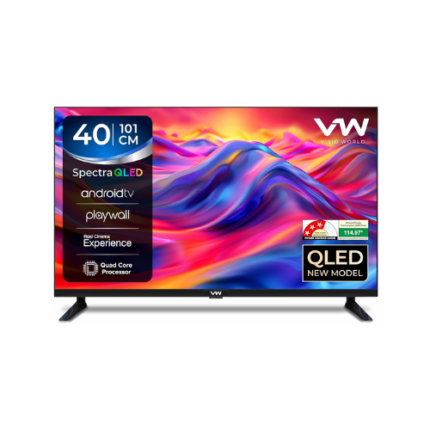 VW 101 cm (40 inches) Spectra Series Full HD Smart QLED Android TV VW40AQ3